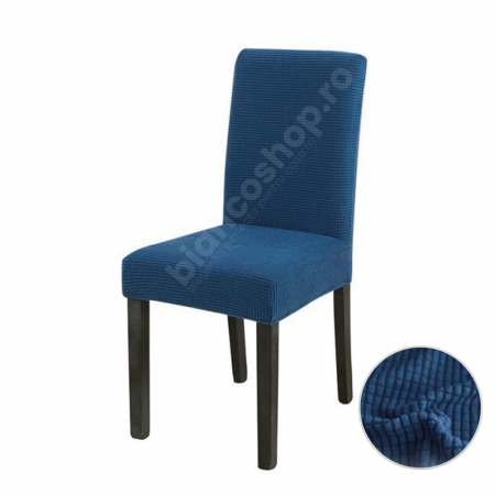 HUSE SCAUNE - Set, Huse Elastice pentru Scaun, Universale, Cocolino, 6 buc, Bleumarin