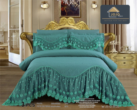CUVERTURI PREMIUM - Cuvertura Luxury cu  Volan, Matlasata, Pat Dublu, 3 Piese