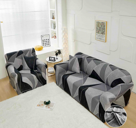 Huse Canapea 2 prs. - Husa Canapea 2 Locuri, Bumbac Elasticizat, + Fata perna Cadou