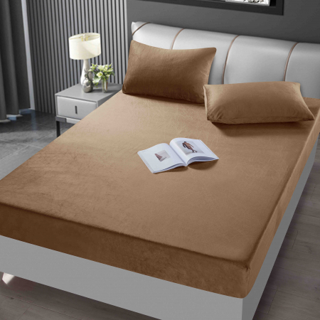HUSE DE PAT CU ELASTIC - Husa de Pat,Catifea cu Elastic+2 Fete Perna