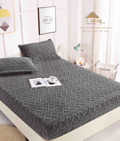 HUSE DE PAT CU ELASTIC - Husa De Pat, Tricot Cu Elastic +2 Fete De Perna