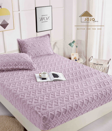 HUSE DE PAT CU ELASTIC - Husa De Pat, Tricot Cu Elastic +2 Fete De Perna