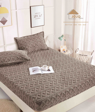 HUSE DE PAT CU ELASTIC - Husa De Pat, Tricot Cu Elastic +2 Fete De Perna