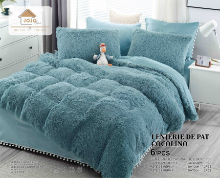 Lenjerii Cocolino 6 piese - Lenjerie Cocolino Fluffy Pufoasa, 2 pers, 6 piese