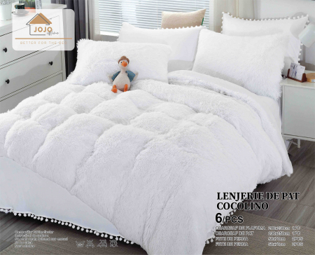 Lenjerii Cocolino 6 piese - Lenjerie Cocolino Fluffy Pufoasa, 2 pers, 6 piese