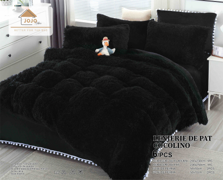 Lenjerii Cocolino 6 piese - Lenjerie Cocolino Fluffy Pufoasa, 2 pers, 6 piese