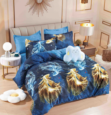 Lenjerii Pat, Bumbac-Finet Premium, 2 Persoane - lenjerie pat dublu cu elastic finet 6 piese biancoshop