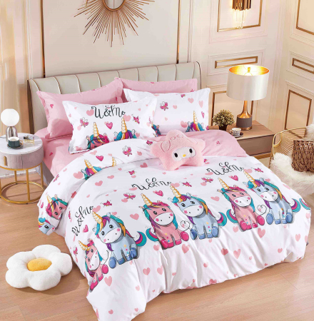 Lenjerii Pat, Bumbac-Finet Premium, 2 Persoane - lenjerie pat dublu cu elastic finet 6 piese biancoshop