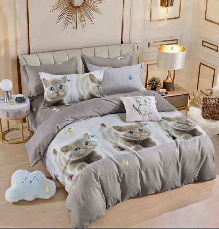 Lenjerii Pat, Bumbac-Finet Premium, 2 Persoane - lenjerie pat dublu cu elastic finet 6 piese biancoshop