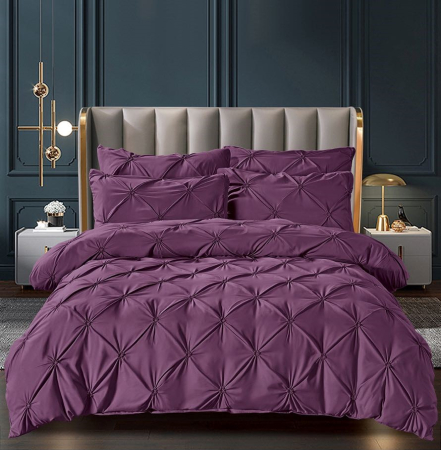 Cearceaf Normal - lenjerie pat dublu cu elastic bumbac finet 6 piese pliuri 3d biancoshop