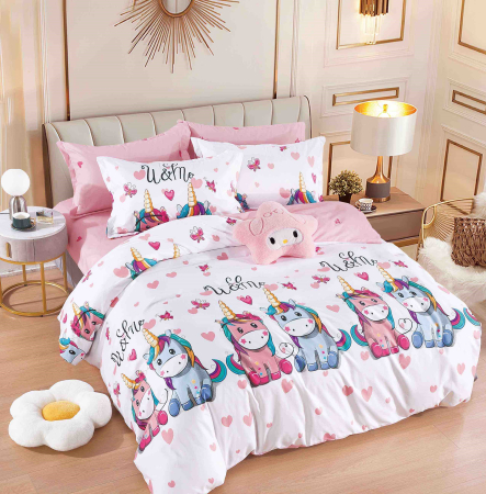 Cearceaf Normal - lenjerie pat dublu fara elastic finet 6 piese biancoshop