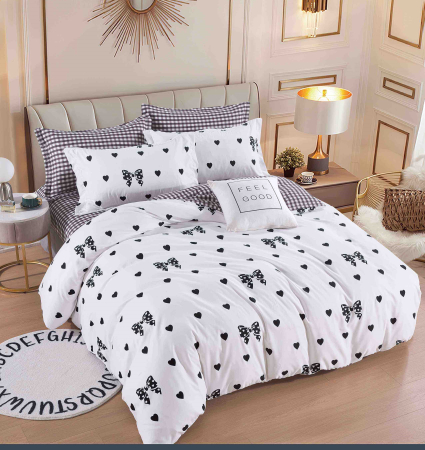 Cearceaf Normal - lenjerie pat dublu fara elastic finet 6 piese biancoshop