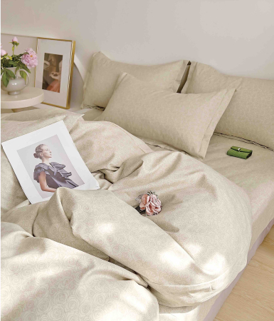 Lenjerii Pat - Lenjerie de pat dublu cu cearceaf normal, din bumbac finet, set 6 piese. Material gros, moale și rezistent. Imprimare modernă, nu se decolorează. Potrivită pentru saltele 140x200, 160x200 și 180x200.