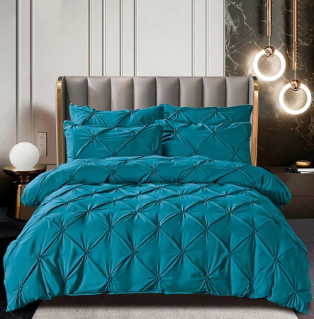 Cearceaf Normal - lenjerie pat dublu cu elastic bumbac finet 6 piese pliuri 3d biancoshop