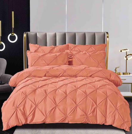 Lenjerii Pat - lenjerie pat dublu bumbac finet 6 piese pliuri 3d biancoshop