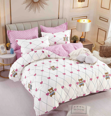 Lenjerii Pat 2 Persoane - Lenjerie pat 2 Pers, Jojo, Bumbac Finet,6 piese