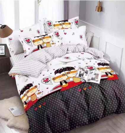 Lenjerii Pat 2 Persoane - Lenjerie pat 2 Pers, Jojo, Bumbac Finet,6 piese