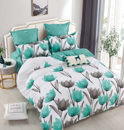 Lenjerii Pat 2 Persoane - Lenjerie pat 2 Pers, Jojo, Bumbac Finet,6 piese