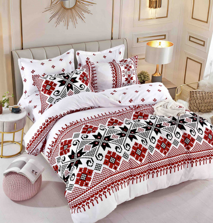 Lenjerii Pat 2 Persoane - Lenjerie pat 2 Pers, Jojo, Bumbac Finet,6 piese