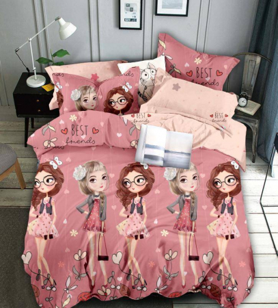 Lenjerii Pat 2 Persoane - Lenjerie pat 2 Pers, Jojo, Bumbac Finet,6 piese