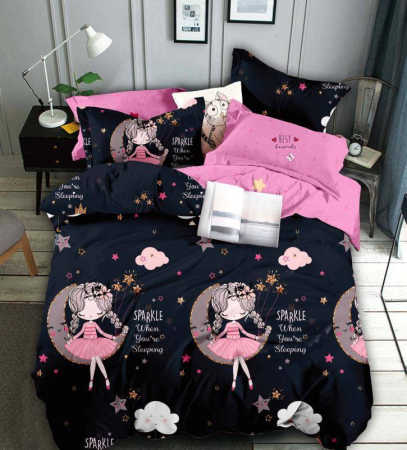 Lenjerii Pat 2 Persoane - Lenjerie pat 2 Pers, Jojo, Bumbac Finet,6 piese