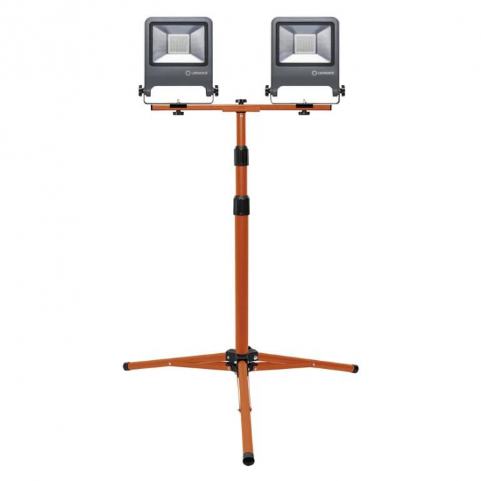 2 Proiectoare LED (lampa de lucru) cu stativ Ledvance Worklight Tripod, 2x50W, 220-240V, 2x4500 lm, lumina neutra (4000K), IP65 IK06 IP44, inaltime ajustabila 1.8m, Aluminiu