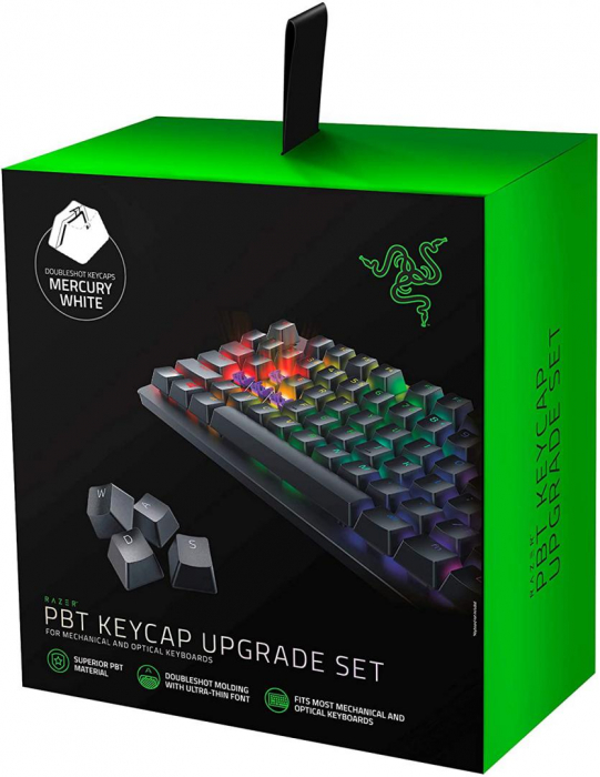 Accesoriu Razer PBT Keycap Upgrade Set, alba