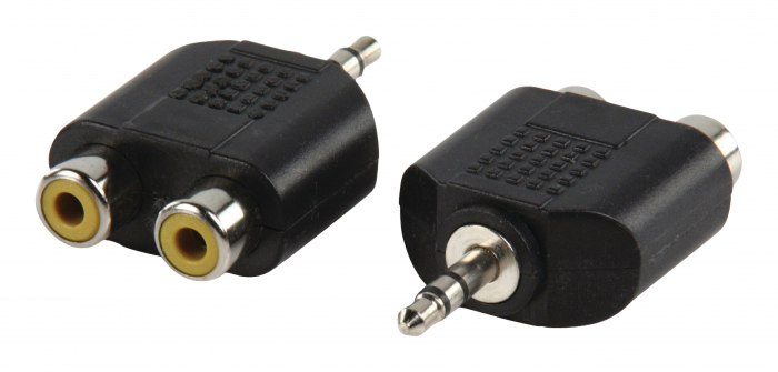 Adaptor jack stereo 3.5mm tata - 2 x rca mama, set 12 blistere, well