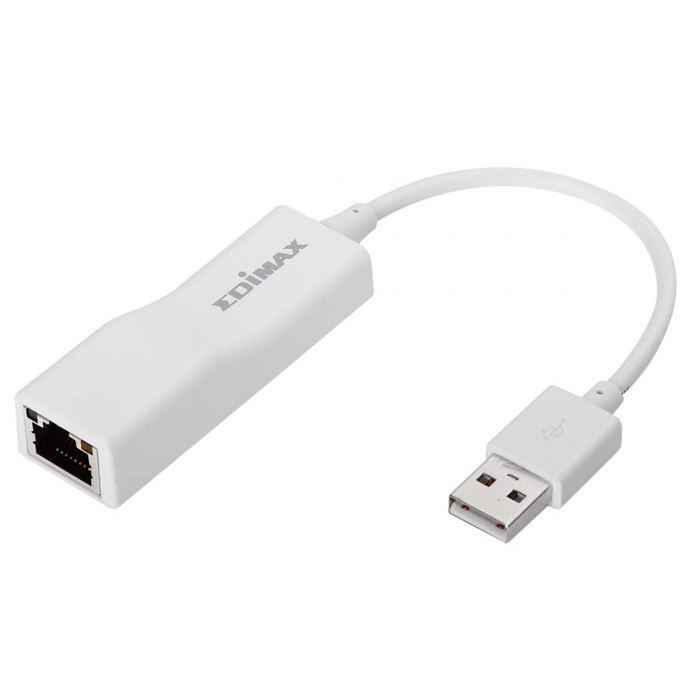 Adaptor retea USB 2.0 USB-A tata - RJ45 tata, 10 100 Mbps, alb, EU-4208 Edimax