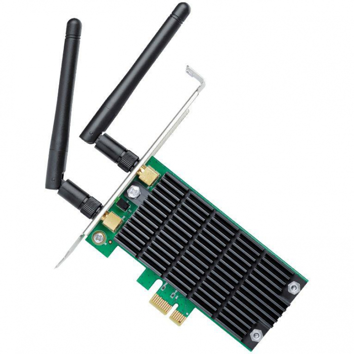 Adaptor wireless TP-Link, AC1200 Dual-band, 867 300Mbps,PCI-E, 2 antene detasabile, standarde wireless: IEEE 802.11ac n a 5 GHz, IEEE 802.11n g b 2.4 GHz, Low-Profile Bracket.