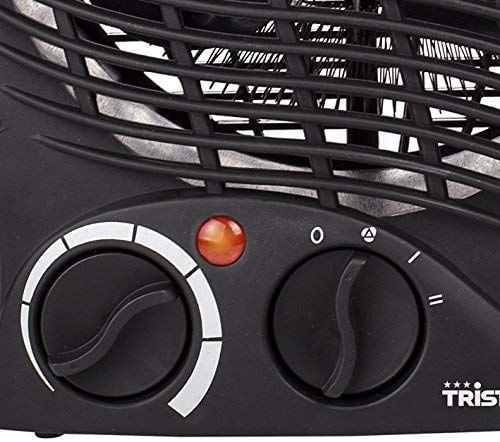 Aeroterma tristar ka-5037, 2000 w, 2 trepte de putere, termostat reglabil, functie ventilatie, protectie supraincalzire, negru