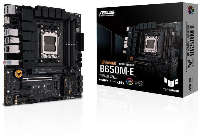 AMD B650 micro-ATX motherboard with 8+2 DrMOS, DDR5, PCIe 5.0 M.2 slot with heatsink, dual M.2 slots, Realtek 2.5Gb Ethernet, two DisplayPort, HDMI, , front USB 3.2 Gen 1 Type-C port, BIOS FlashBack, ,