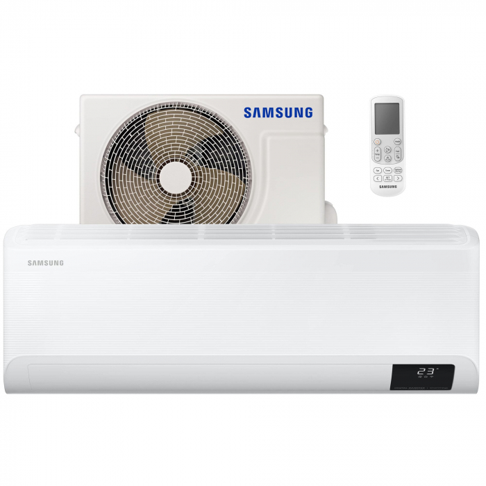Aparat de aer conditionat Samsung Cebu 12000 BTU Wi-Fi, Clasa A++, AI Auto Comfort, Fast cooling, AR12TXFYAWKNEU AR12TXFYAWKXEU, alb