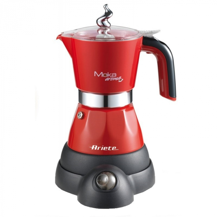 Aparat de cafea Ariete Moka Aroma 1358 16, 400 W, 2-4 cesti, Rosu