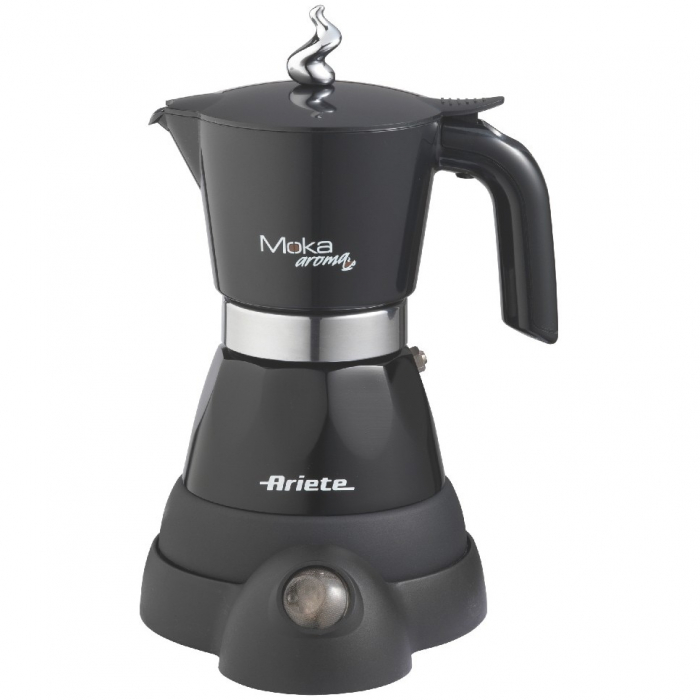 Aparat de cafea Ariete Moka Aroma 1358A, 400 W, 2-4 cesti, Negru