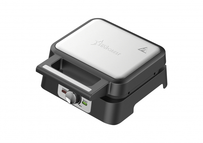 Aparat de facut vafe STARCREST WM-2503BX, 1600W, Buton reglare temperatura, Placi cu invelis ceramic, Negru/Inox [2]