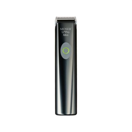Aparat de tuns profesional pentru contur moser li pro mini mo1584-0050, acumulator cu autonomie 75 min, lame de inox, gri