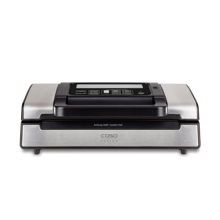 Aparat de vidat caso fast vac 390, 130 w, bara de sigilare de 30 cm, display digital, sigilare, taiere, negru inox