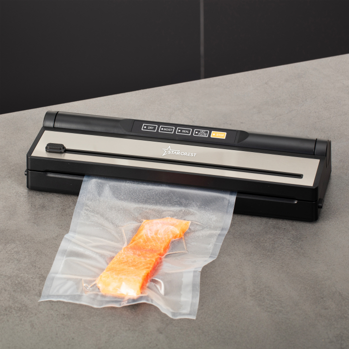 Aparat de vidat si sigilat STARCREST VS-6016, 110W, Touch Control, 5 Functii, Furtun de vidare caserole, Cutter incorporat, Negru/Inox [2]