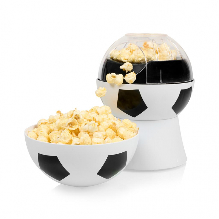 RESIGILAT - Aparat pentru popcorn Tristar PO-2602, 1200 W, 0.28 l, fara ulei, bol dozare, 3 minute preparare ,picioare anti-alunecare, ON OFF, Alb Negru