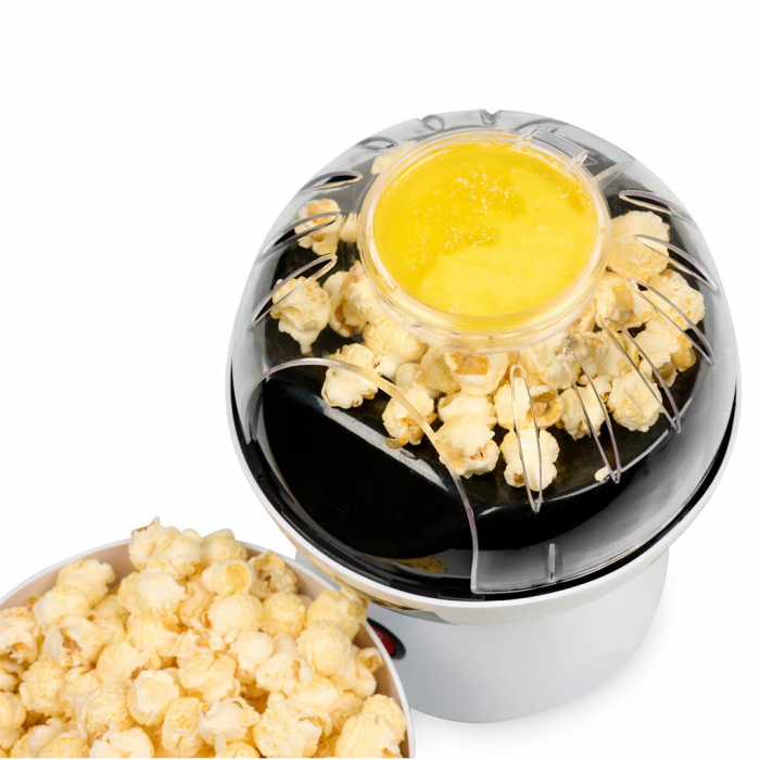 Aparat pentru popcorn Tristar PO-2602, 1200 W, 0.28 l, fara ulei, bol dozare, 3 minute preparare ,picioare anti-alunecare, ON/OFF, Alb/Negru [2]