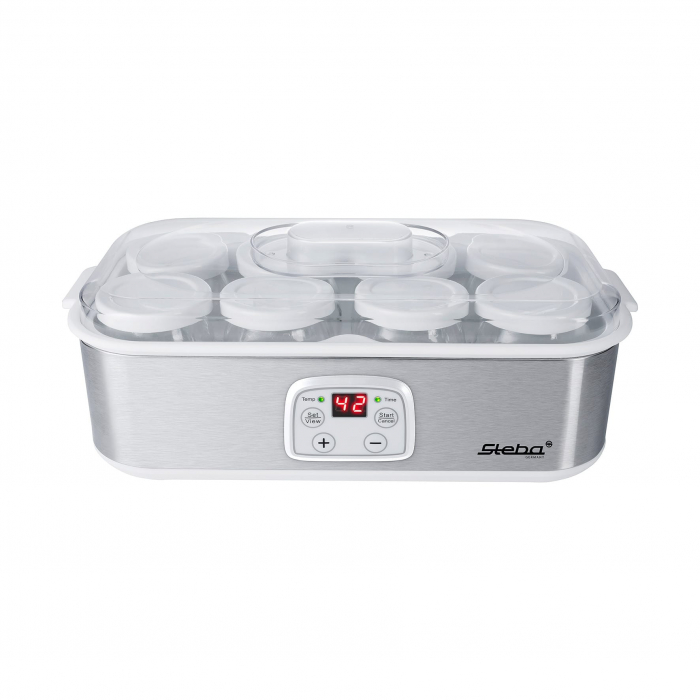 Aparat pentru preparat iaurt steba jm3, 25 w, timer, control temperatura, 8 recipiente, inox