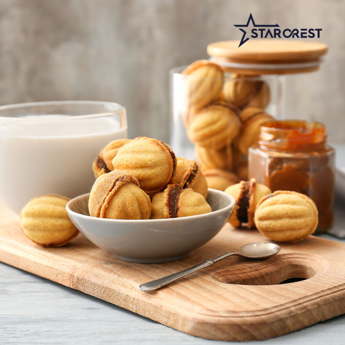 Aparat pentru preparat forme de nuci STARCREST SNM-4024BX, 24 forme, 1400W, Indicator luminos, Placi antiaderente, Negru/Inox [5]