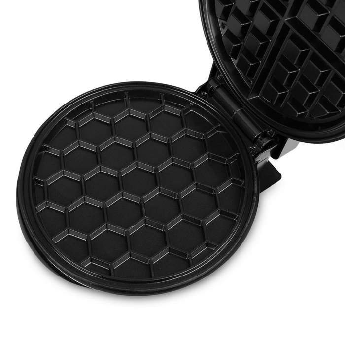 Aparat pentru preparat waffe Tristar WF-3089, 1200 W, 2 Waffe, Termostat, Negru/Inox [2]