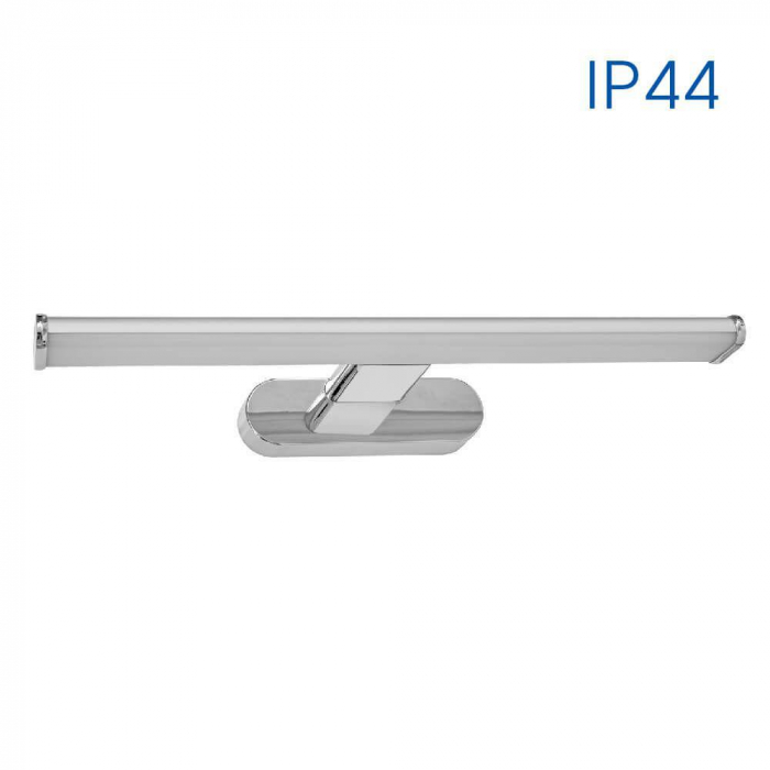 Aplica LED pentru baie Vivalux ARBA, 8W, 600 lm, lumina neutra (4000K), 120 , IP44, 400x134x42mm, 30000h, Nichel satinat