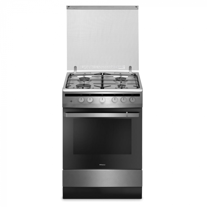 Aragaz hansa fcgx61109, gaz, 4 arzatoare, 60 cm, gri