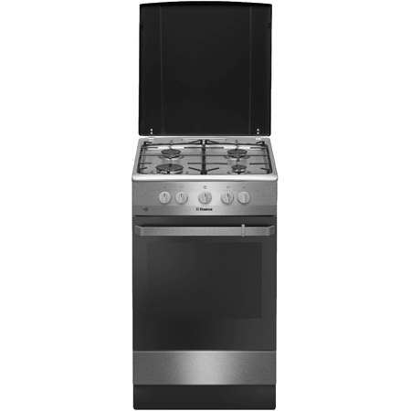 Aragaz pe gaz hansa fcgx5809, 50x60 cm, 4 arzatoare, plita gaz, cuptor gaz, 2 functii, 58 l, gril,aprindere electrica cuptor si plita, inox