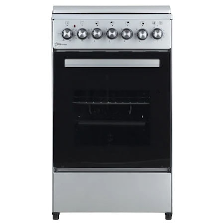 Aragaz starcrest smc-5060ix, 4 arzatoare gaz, cuptor electric, aprindere electrica, timer mecanic, mixt, 60 cm, gri