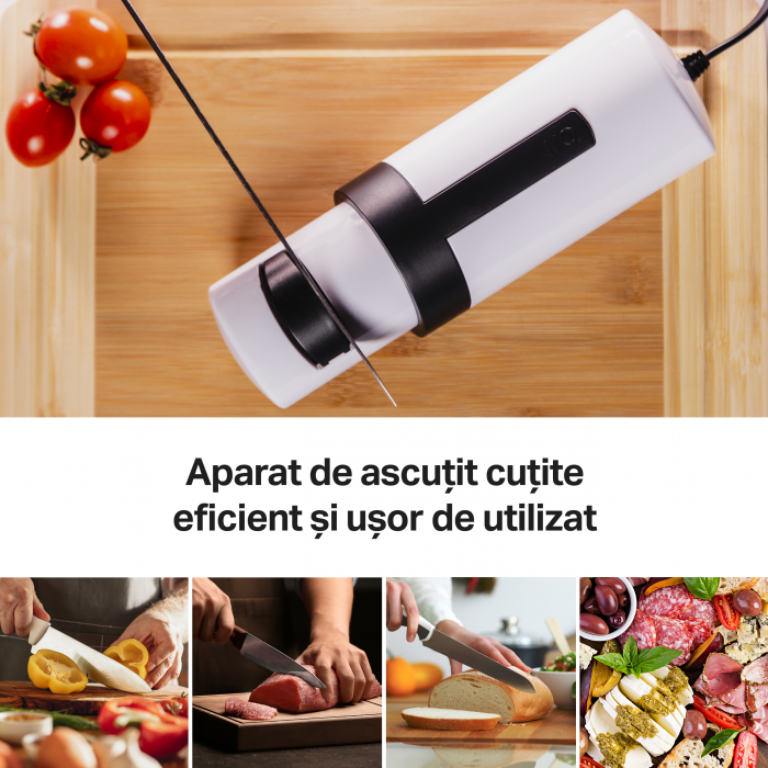 RESIGILAT - Ascutitor cutite electric STARCREST SKS-100WH, 30 W, Alb [2]