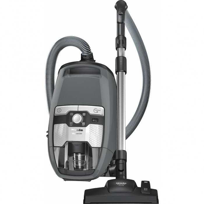 RESIGILAT - Aspirator fara sac Miele Blizzard CX1 PowerLine SKRF5, 12034360, 890 W, 2 l, 76 dB, perie AirTeQ, Gri